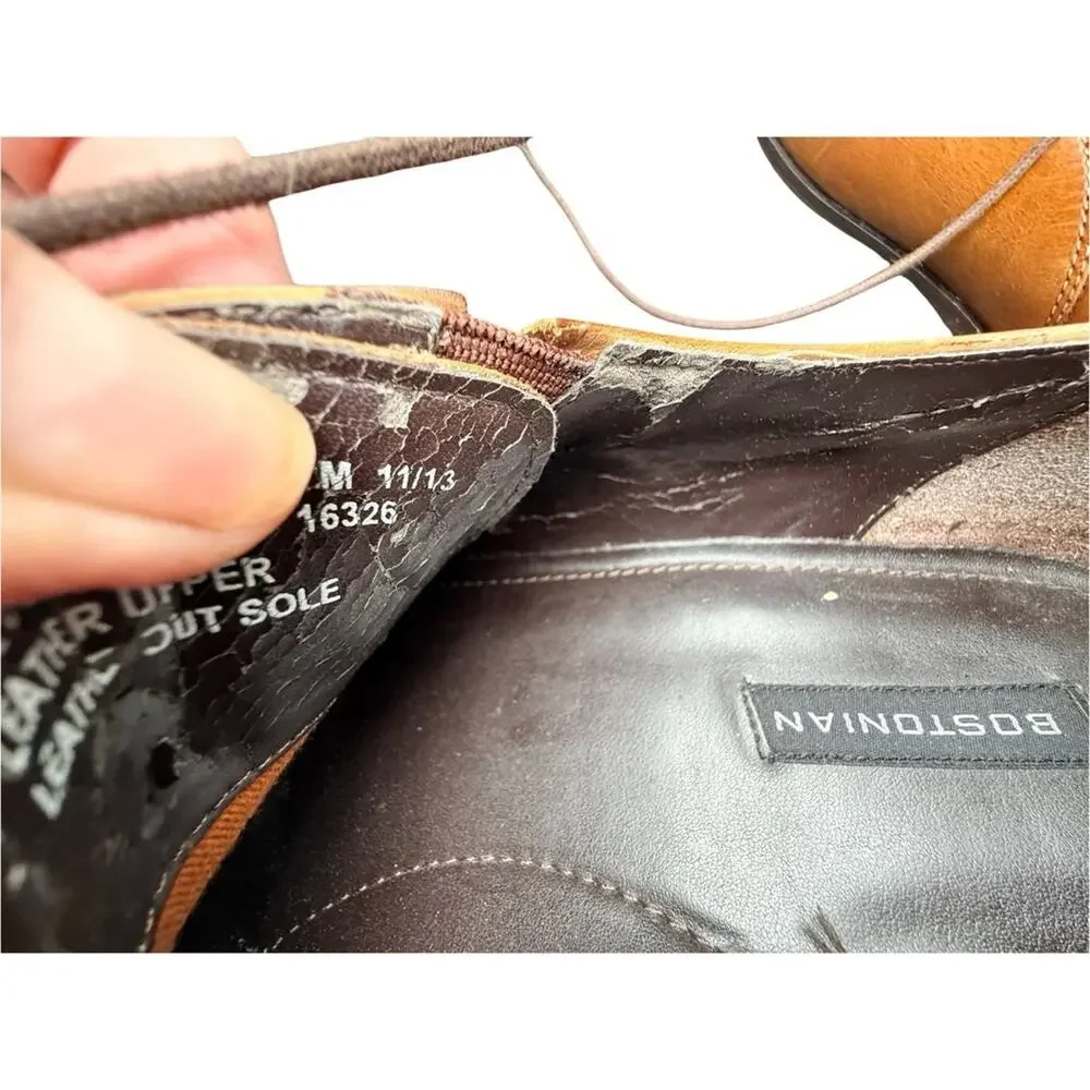 Bostonian Men's Oxford Leather Dress Shoes Tan Size 13 M